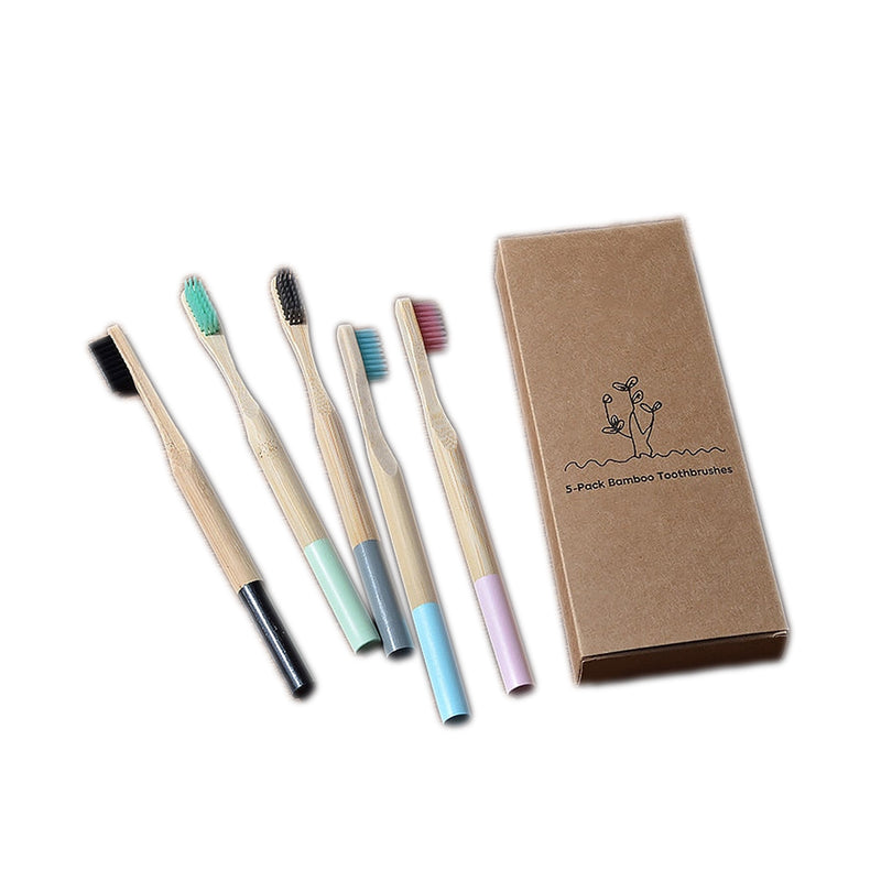 Eco-friendly Bamboo Toothbrush (5 pcs)