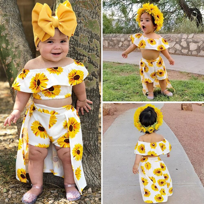 Sunflower outfit for children 