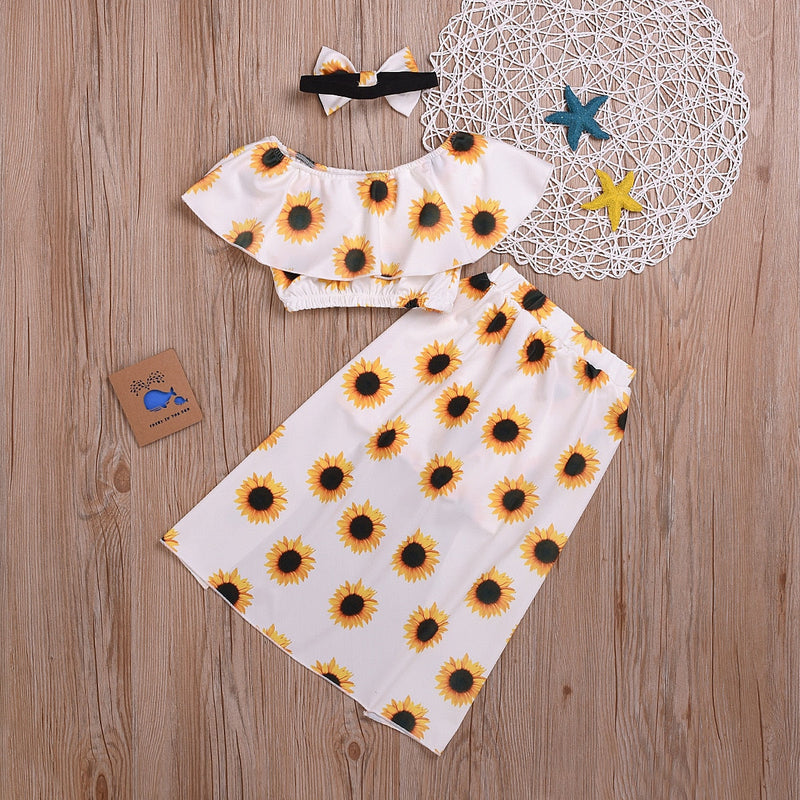 Sunflower outfit for children 