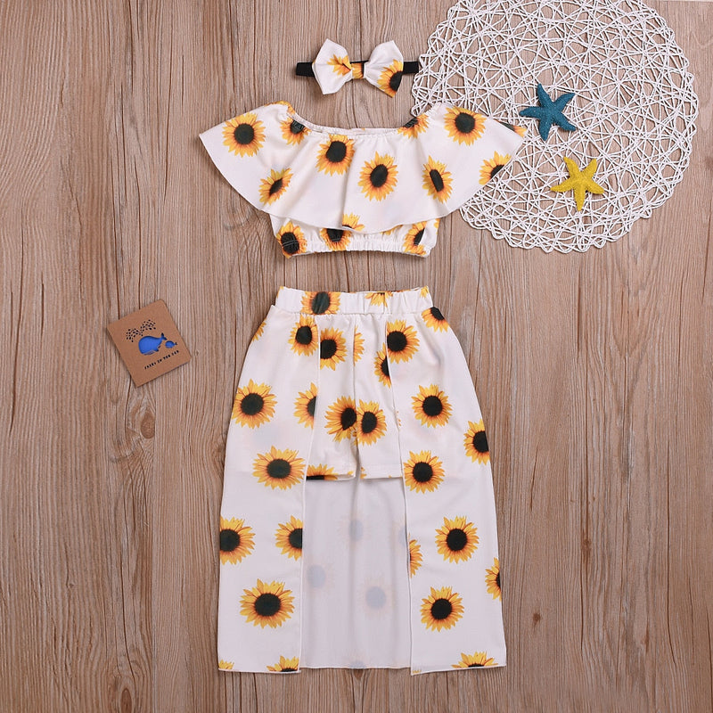 Sunflower outfit for children 