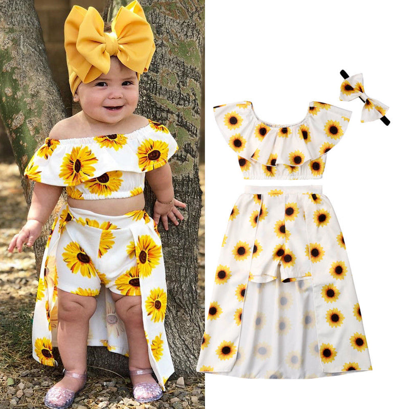 Sunflower outfit for children 