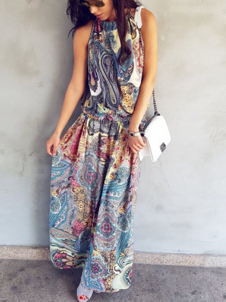 Bloemen Halter Jurk