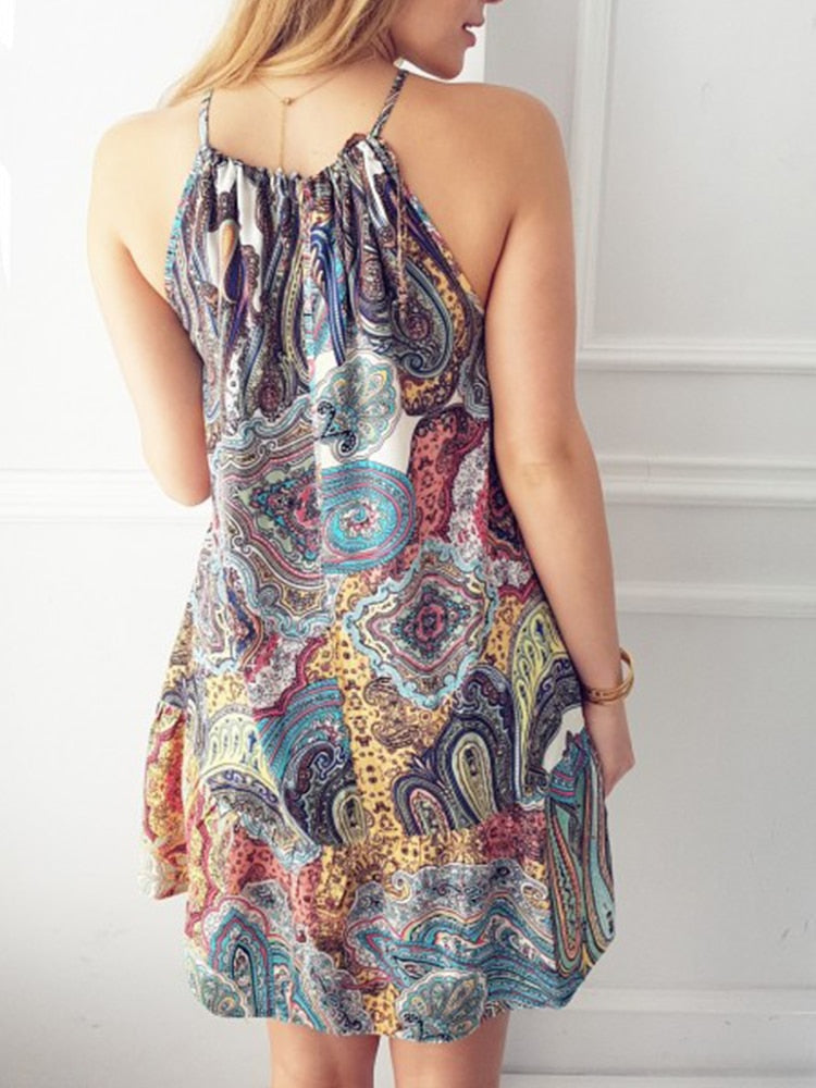 Bloemen Halter Jurk