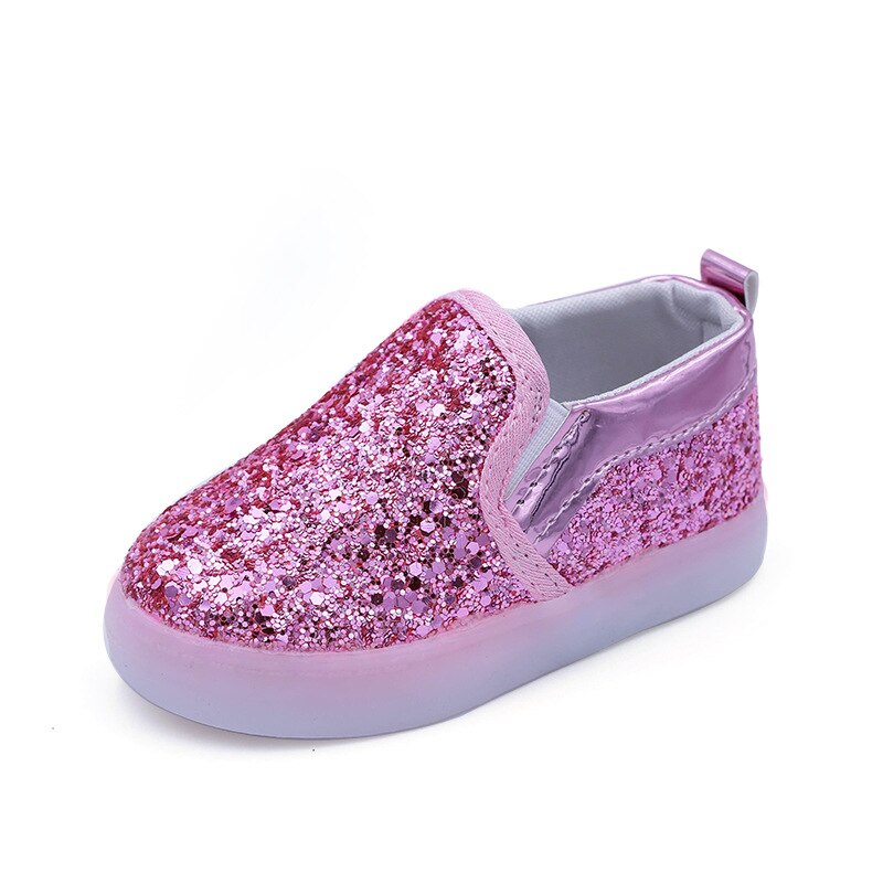 LED-glitter kinderen sneakers