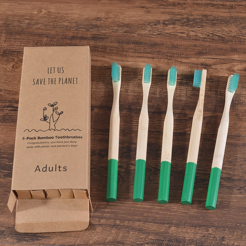 Eco-friendly Bamboo Toothbrush (5 pcs)