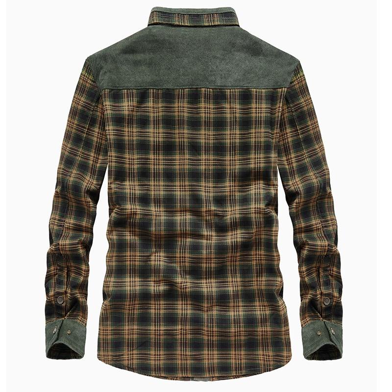 Flannel checked winter coat