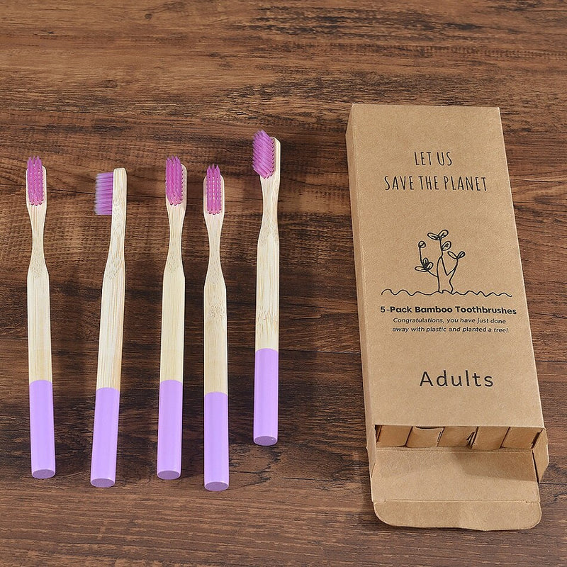 Eco-friendly Bamboo Toothbrush (5 pcs)