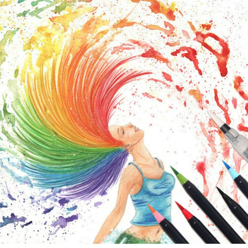 Watercolor Brush Pens (20-piece set) 