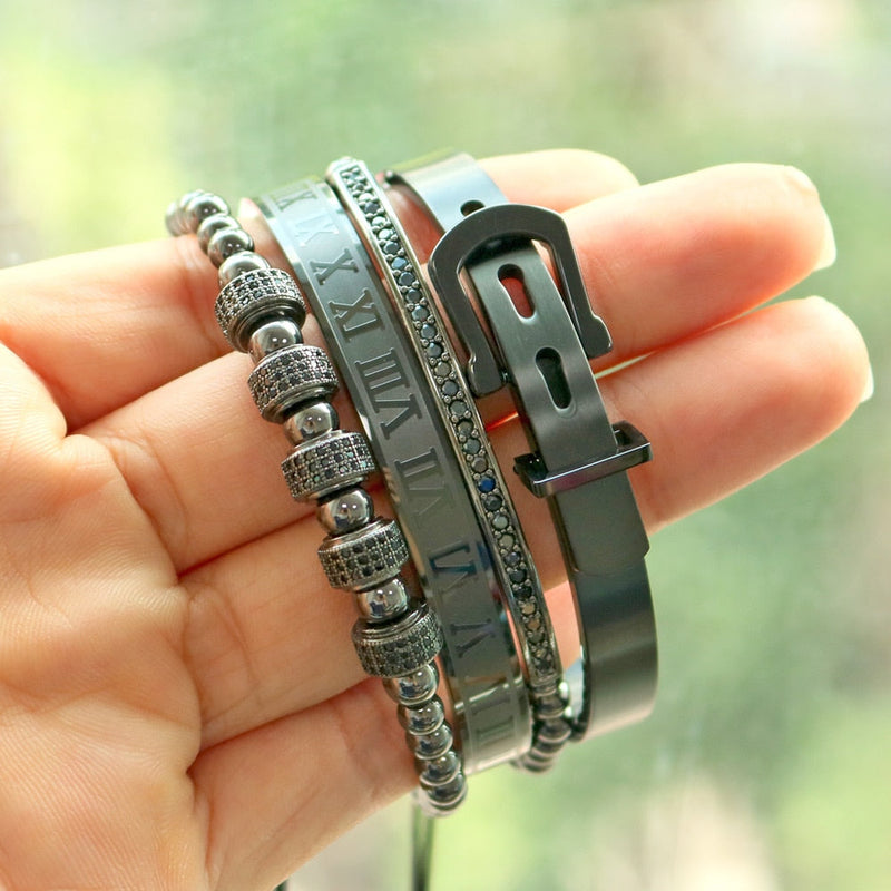 Titanium Bracelet Set