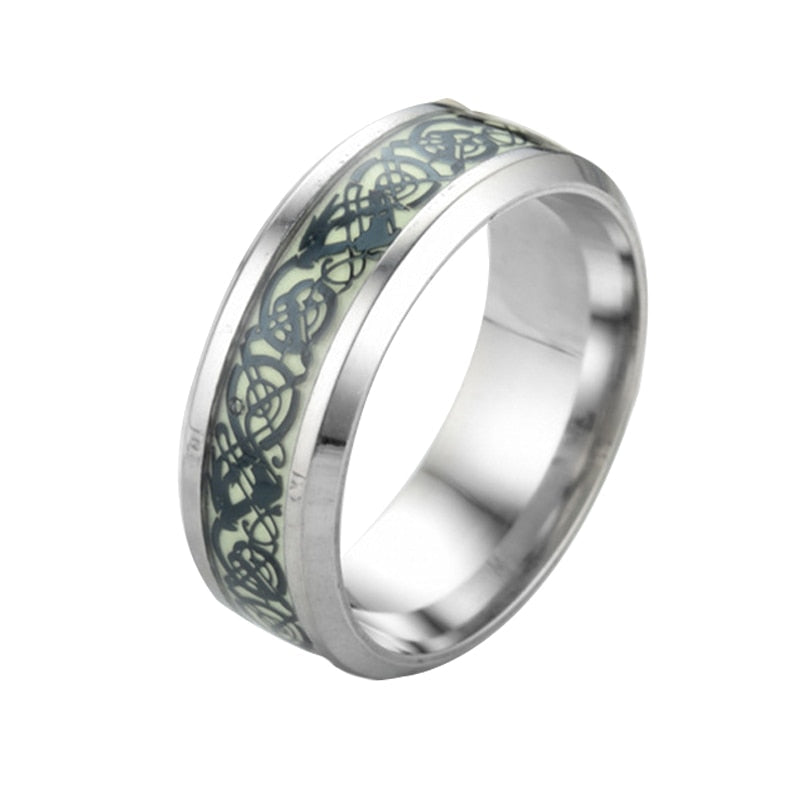 Lichtgevende Keltische Draak Ring