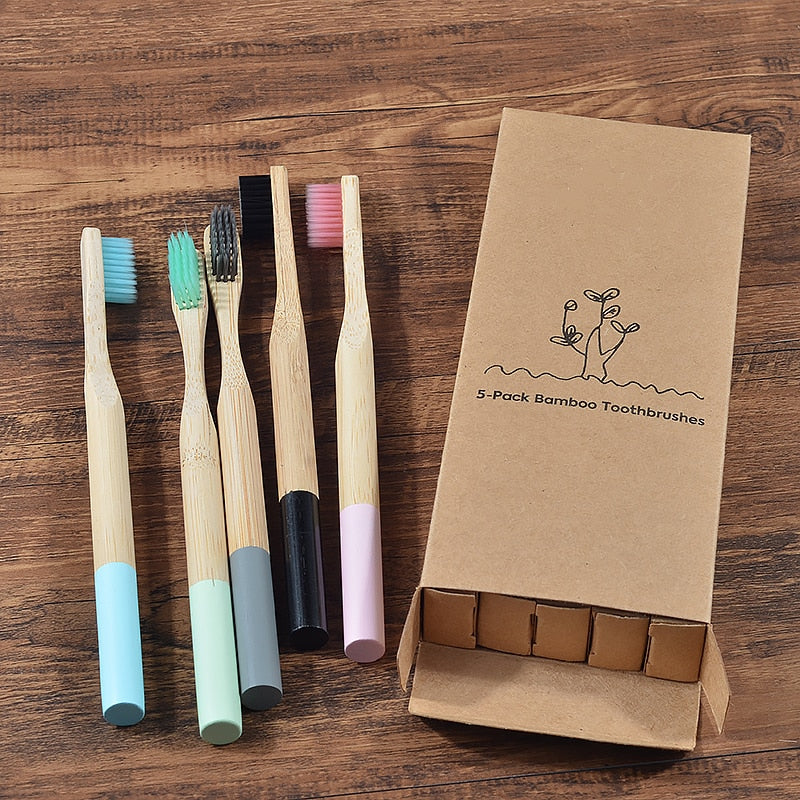 Eco-friendly Bamboo Toothbrush (5 pcs)