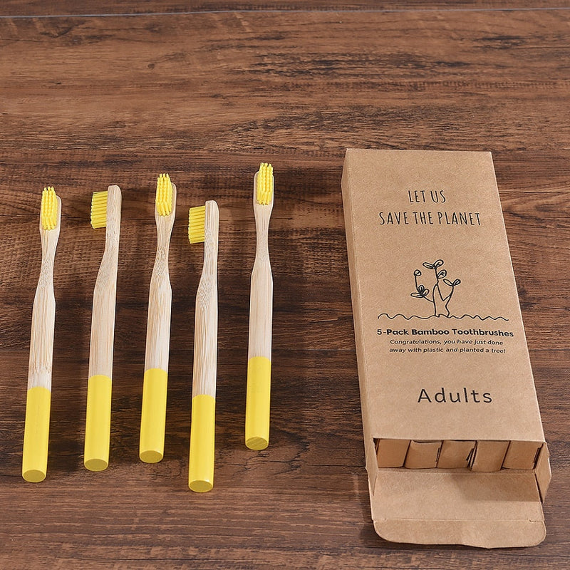 Eco-friendly Bamboo Toothbrush (5 pcs)