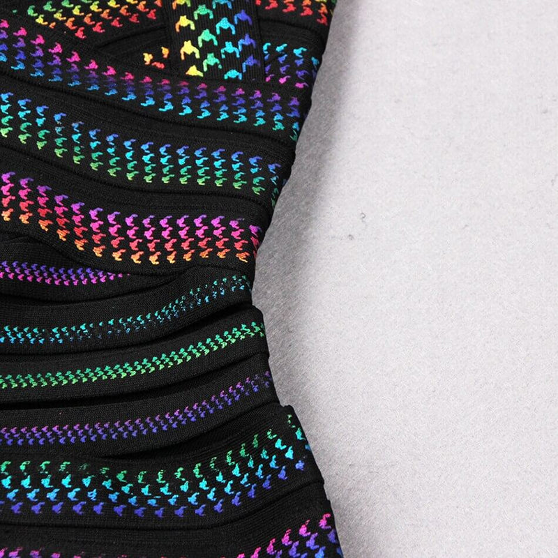 Vrouwen Multi Color Feestjurk