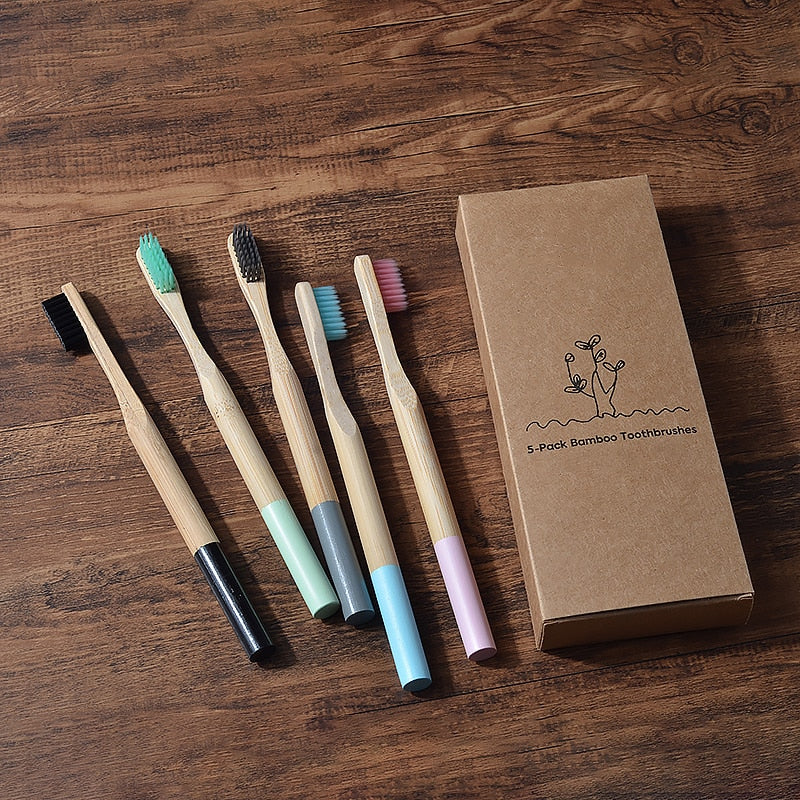 Eco-friendly Bamboo Toothbrush (5 pcs)