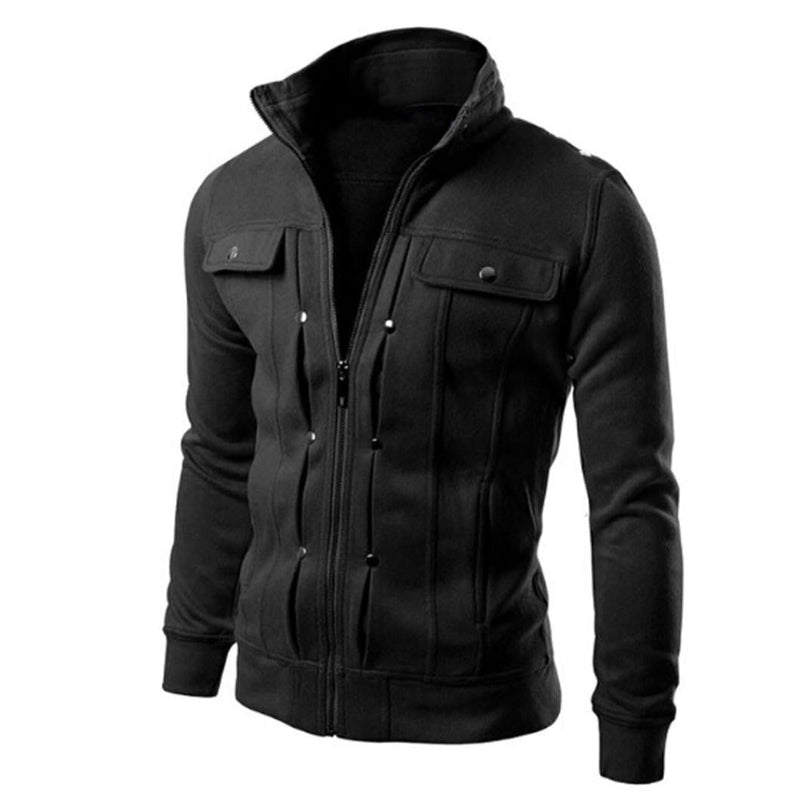 Mannen Zip Up Jasje | Stand Collar Jacket