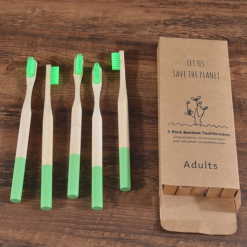 Eco-friendly Bamboo Toothbrush (5 pcs)