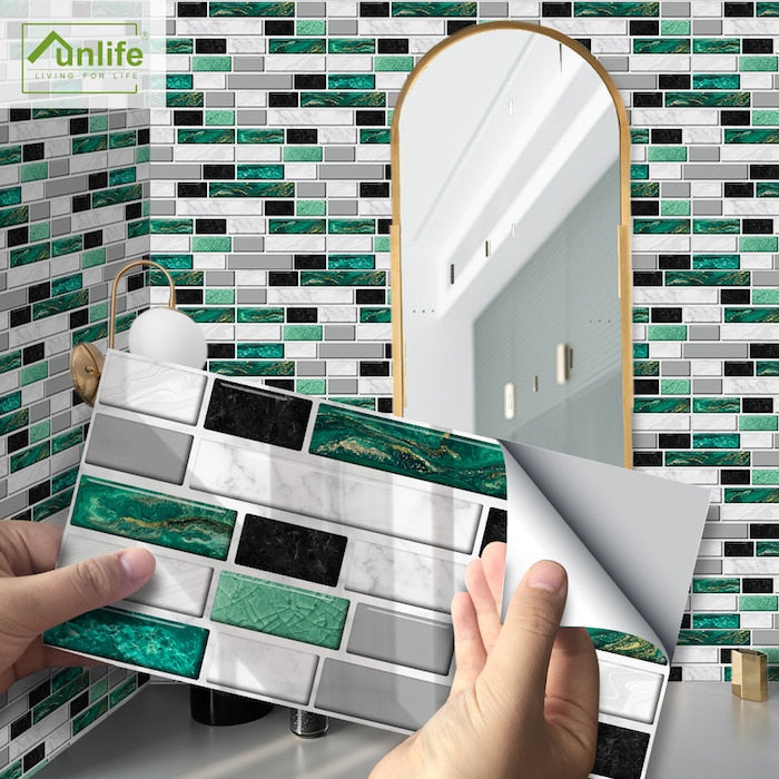 Waterproof 3D Tile Stickers (9 pieces) 