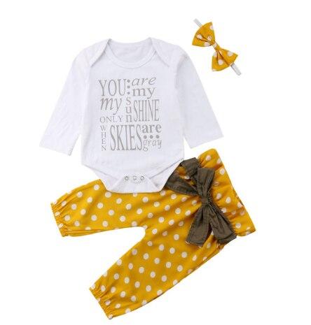 You Are My Sunshine Baby Romper Set