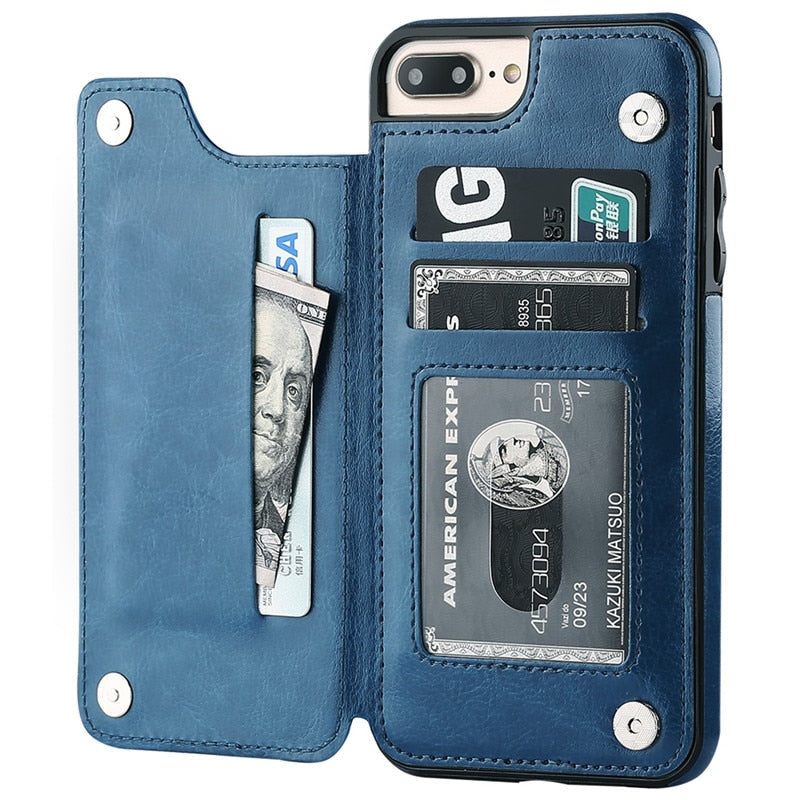 iPhone Leren Portemonnee Hoesje