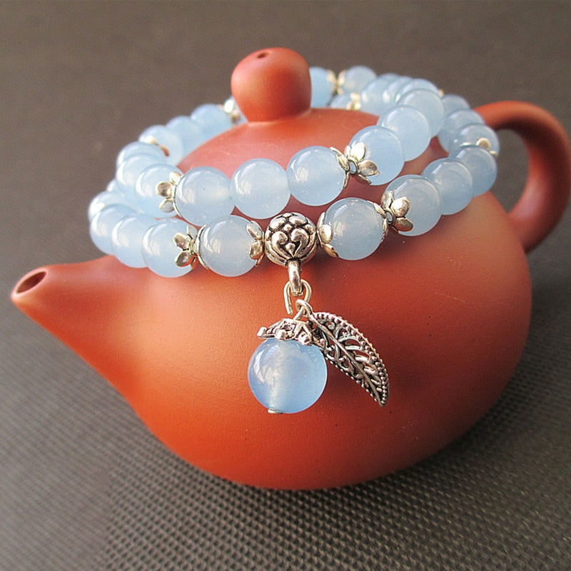 Tibetan Blue Fluorite Beaded Bracelet