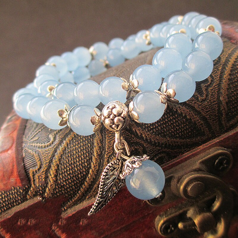 Tibetan Blue Fluorite Beaded Bracelet
