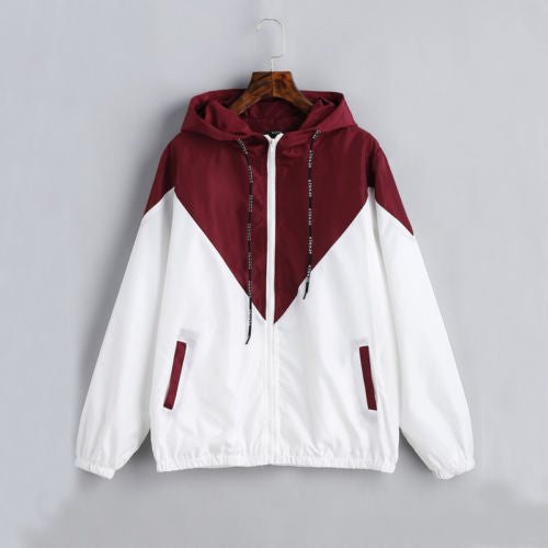 Tweekleurige Windbreaker Jas