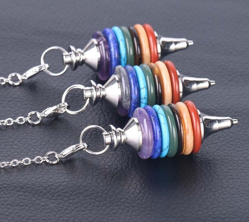 Seven Chakras Pendulum Necklace - The Spiritual Life Guide