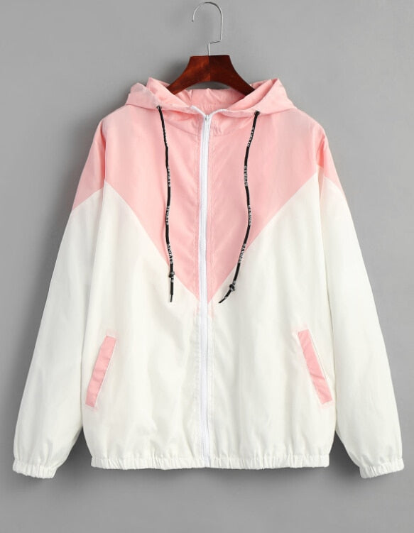 Tweekleurige Windbreaker Jas