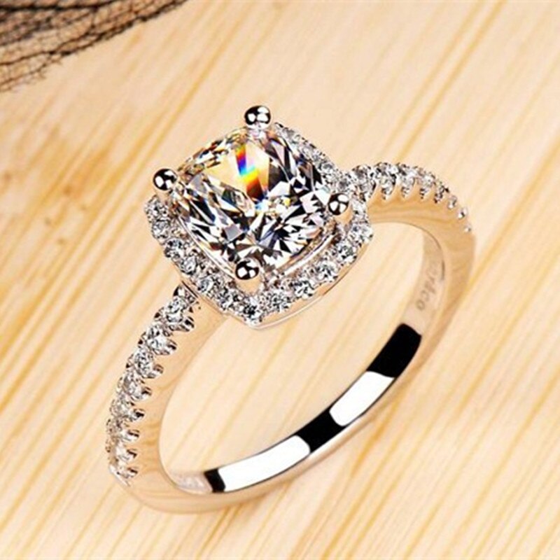 Midi Vierkante Belofte Ring