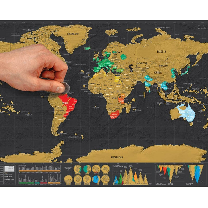 Belleza Wereldkraskaart - jouw reis in je eigen woonkamer!