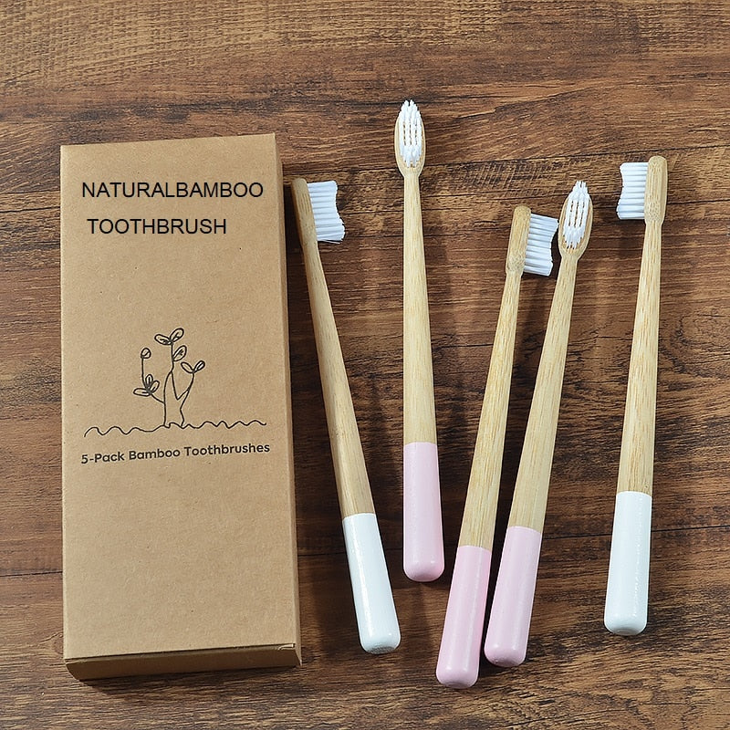 Eco-friendly Bamboo Toothbrush (5 pcs)