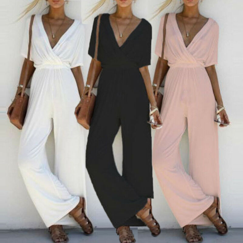 Wide Leg Boho Jumpsuit Romper