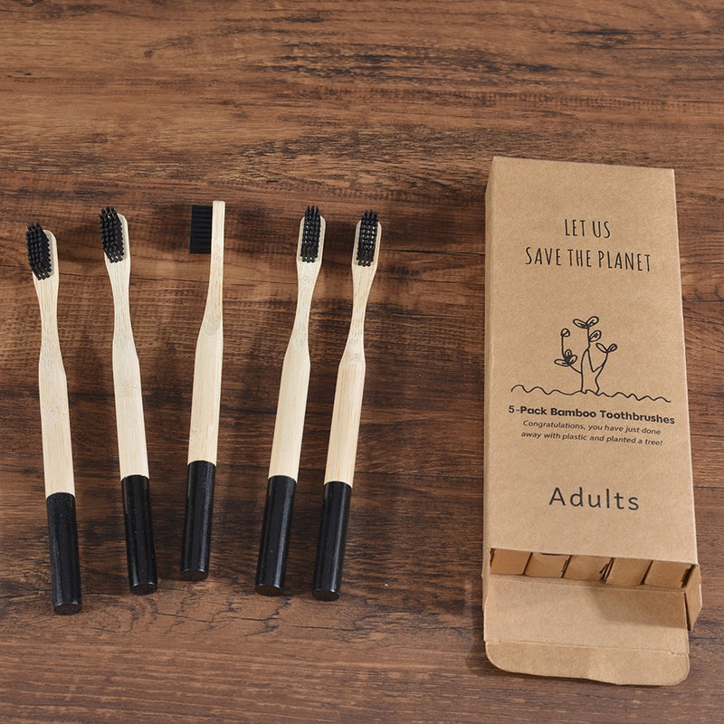 Eco-friendly Bamboo Toothbrush (5 pcs)