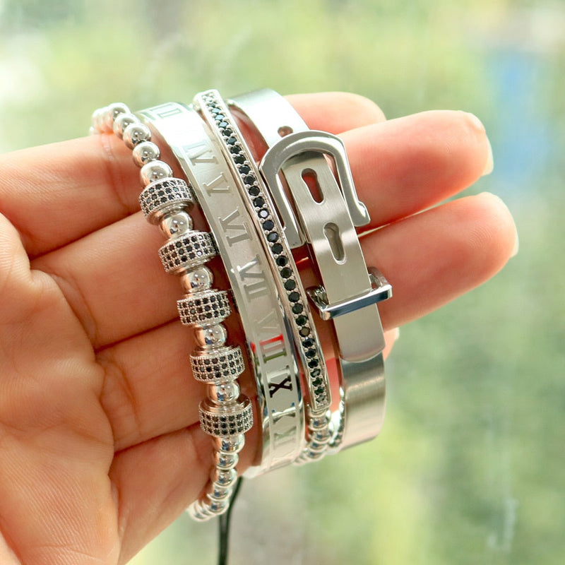 Titanium Bracelet Set