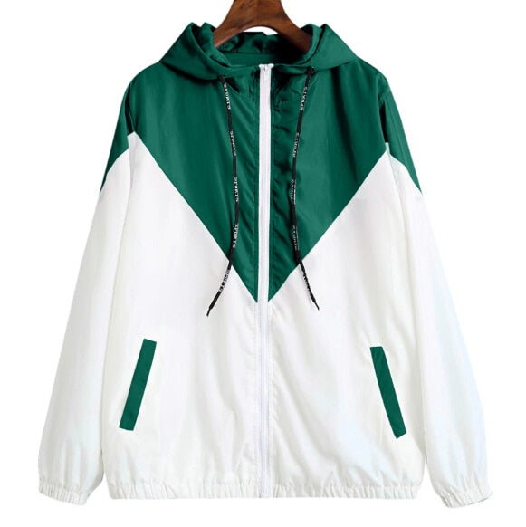 Tweekleurige Windbreaker Jas