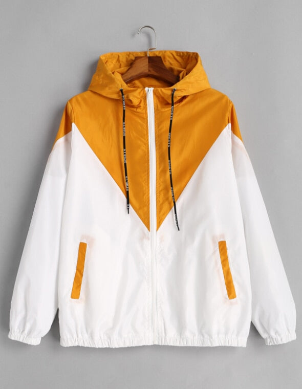 Tweekleurige Windbreaker Jas