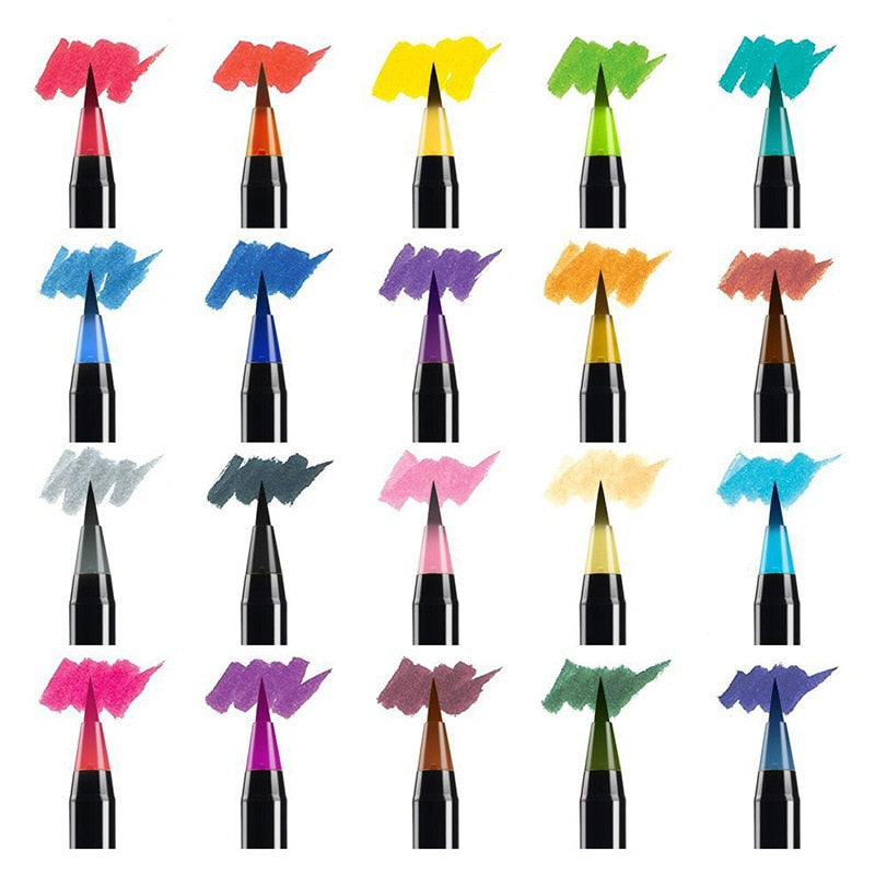 Watercolor Brush Pens (20-piece set) 