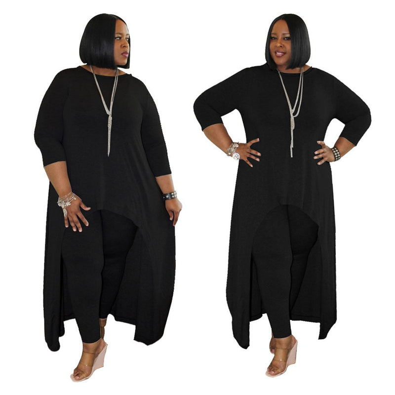 Plus Size Casual Streetwear Set