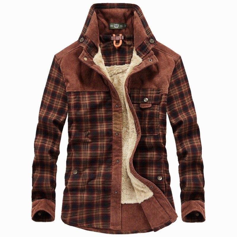Flannel checked winter coat