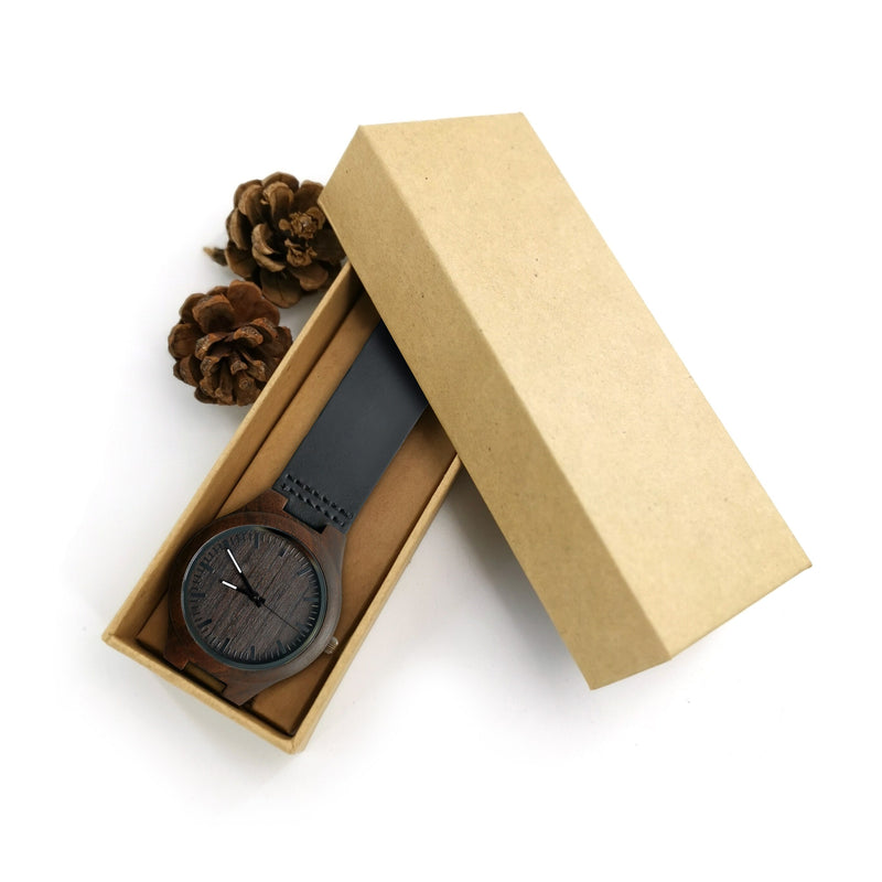 You Will Always Be My Son Engraved Wooden Watch