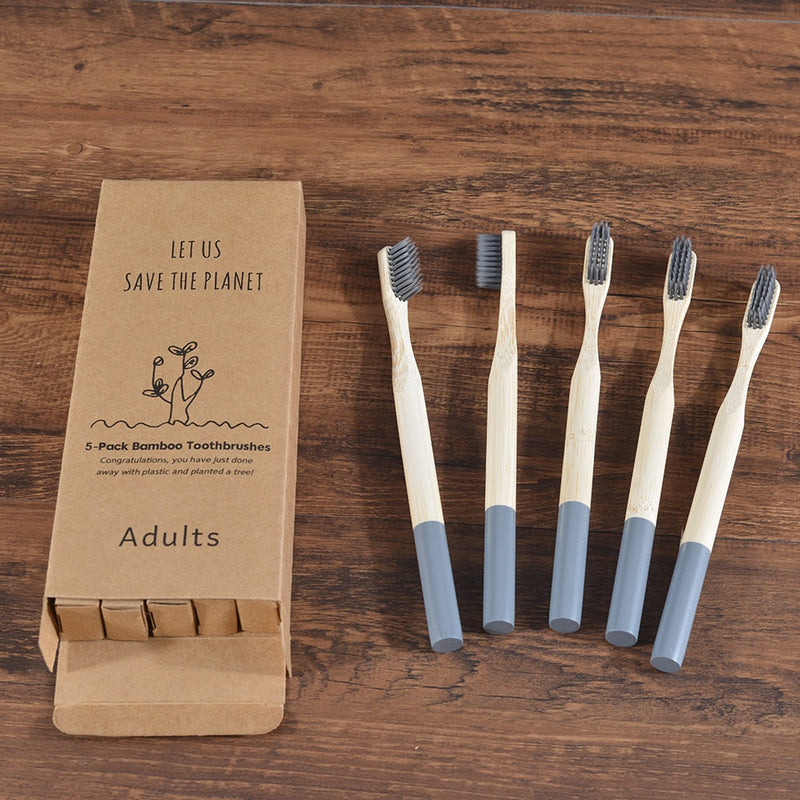 Eco-friendly Bamboo Toothbrush (5 pcs)