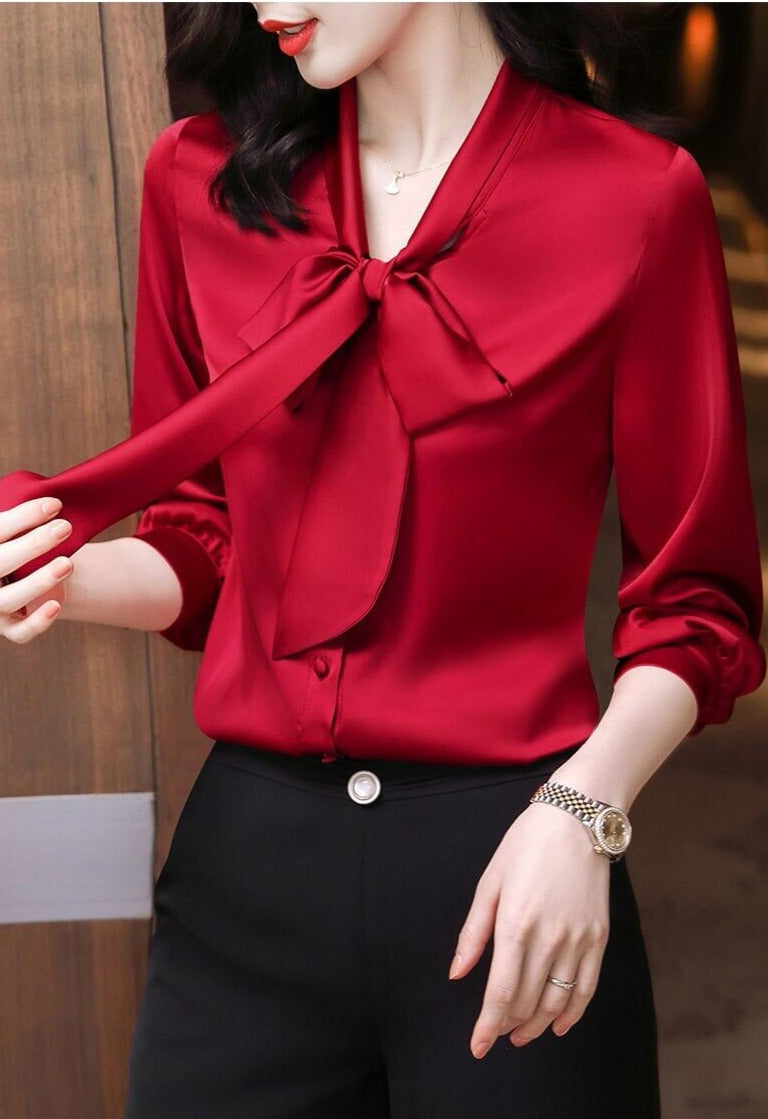 Vrouwen Fancy Blouse met Strik