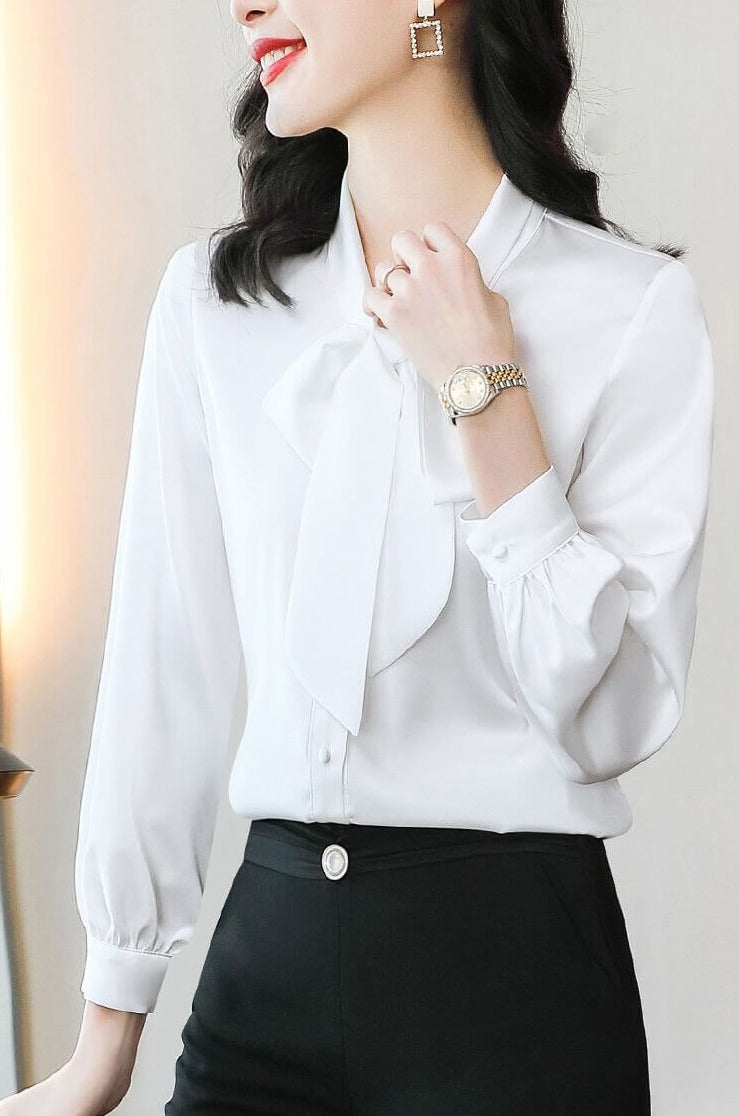 Vrouwen Fancy Blouse met Strik