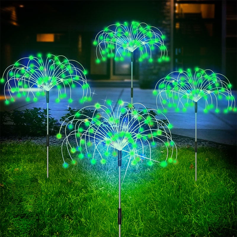 Waterproof Solar Garden Fireworks Lamp