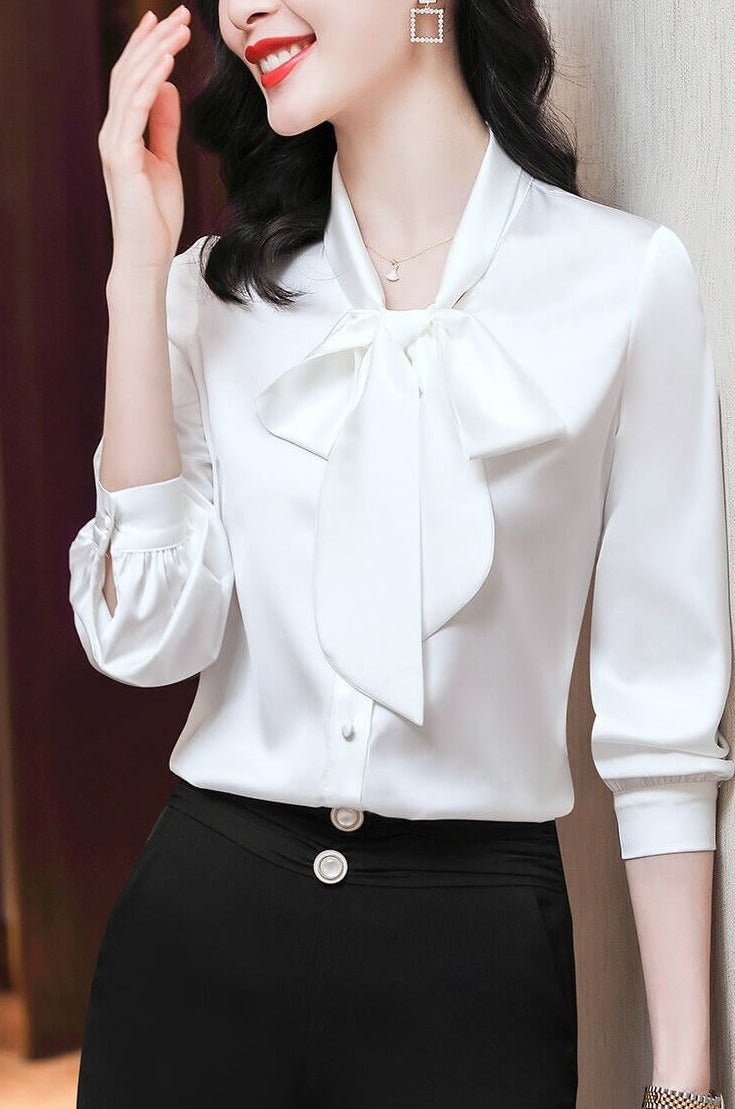 Vrouwen Fancy Blouse met Strik