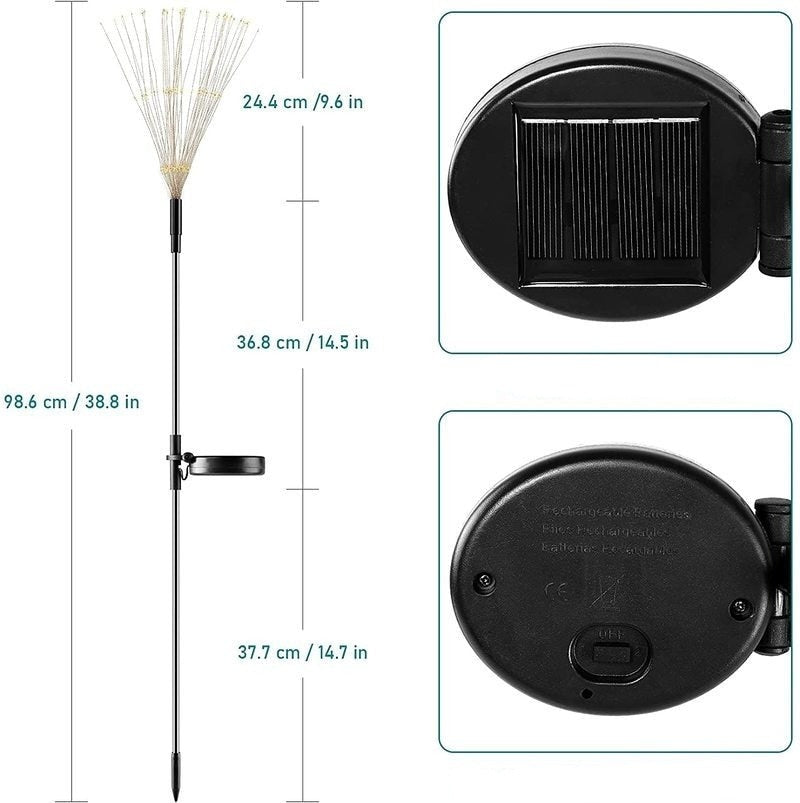 Waterproof Solar Garden Fireworks Lamp