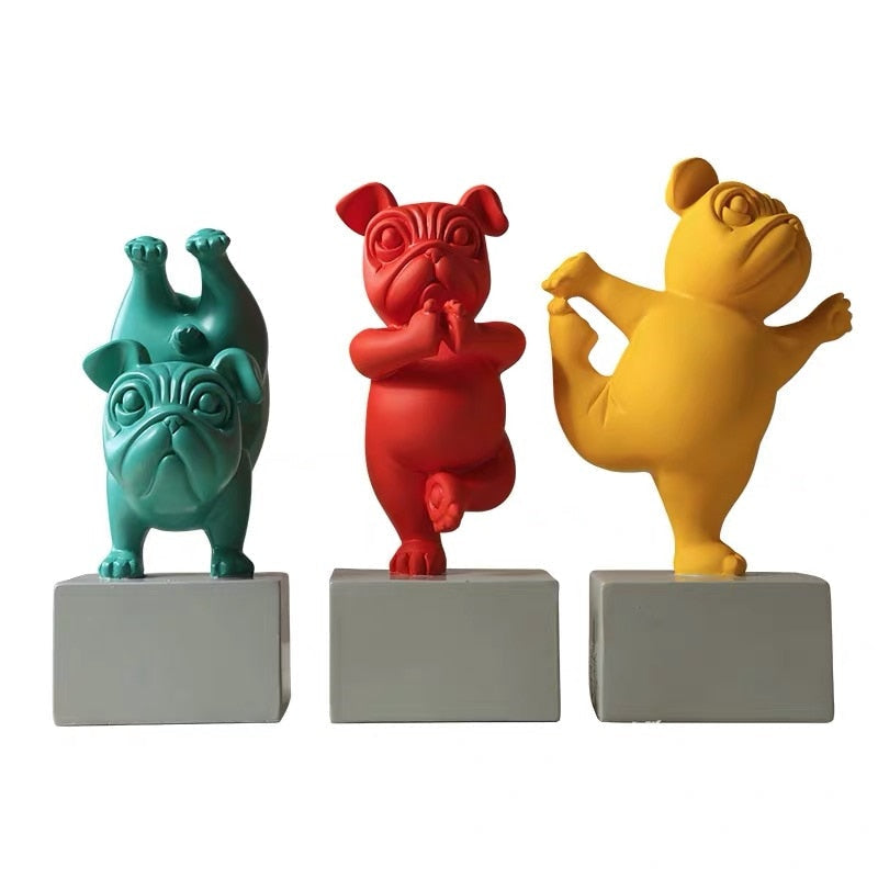 Yoga Bulldog Statue