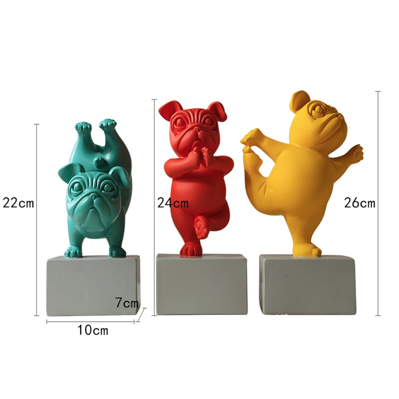 Yoga Bulldog Statue