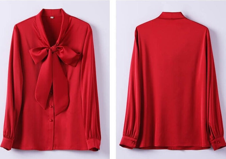 Vrouwen Fancy Blouse met Strik