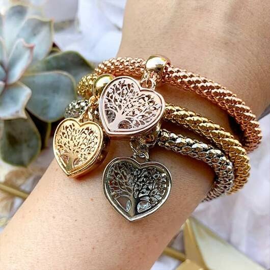 Tree of Life Armband (hartjesvorm)